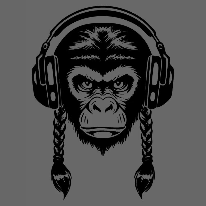 Chemise Electro Monkey Head Synth Wave Edition