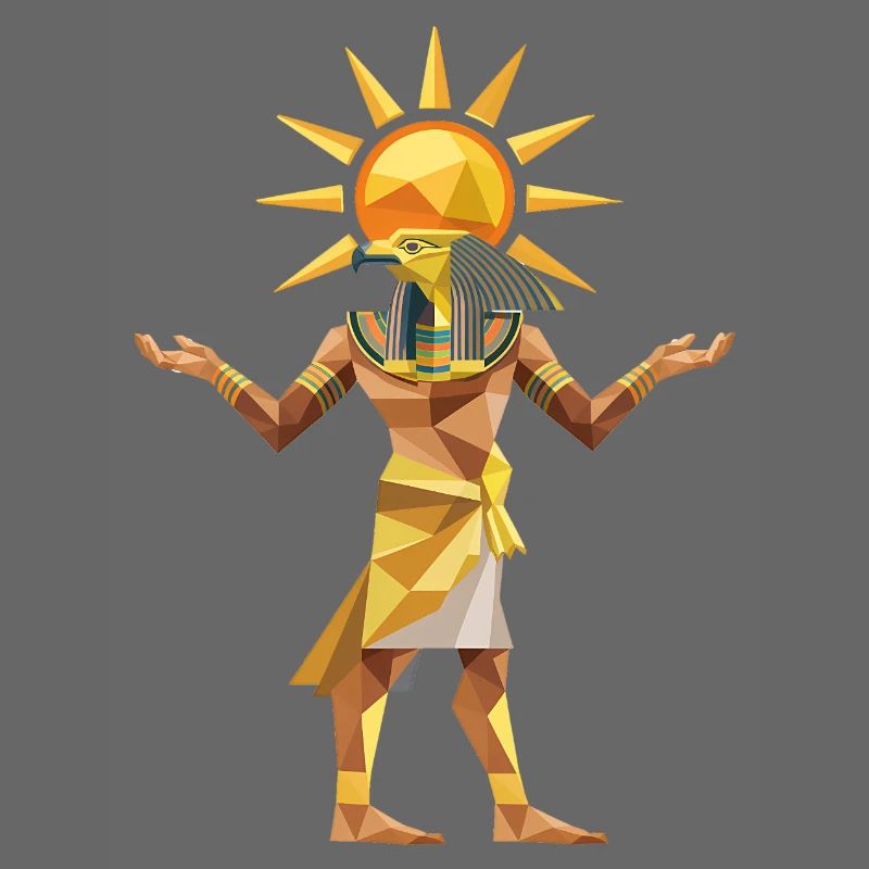 Sungod Ra - Cooles Low-Poly-Logo
