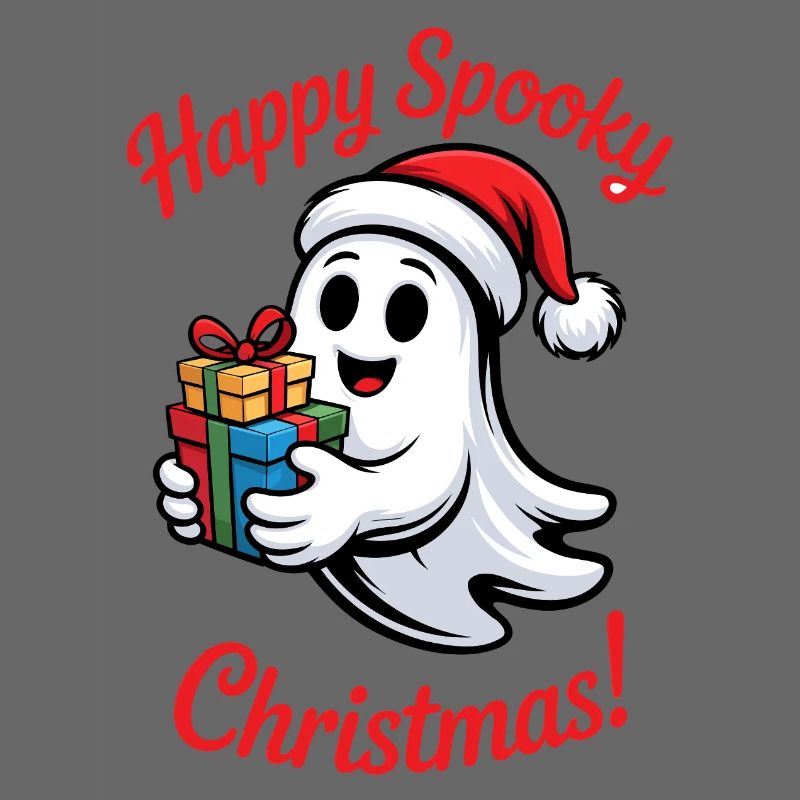 Spukiger Weihnachtsgeist mit Geschenk