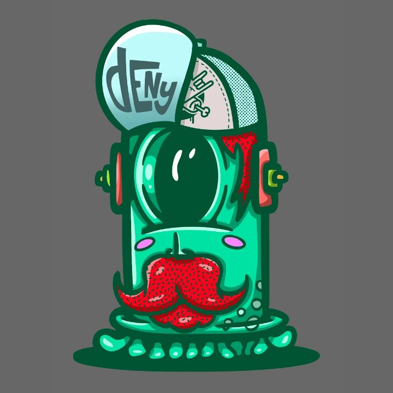 Casque Spatial Vert avec Moustache