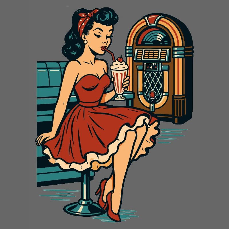 Rockabilly Diner Diner Jukebox Rétro