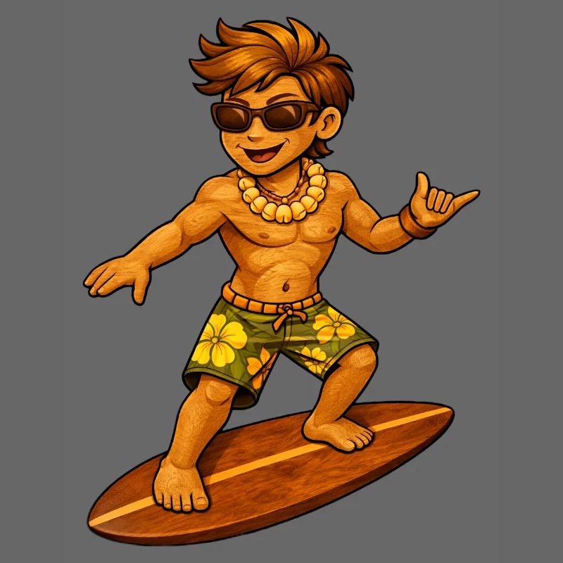 Surfer Hawaii-Stil