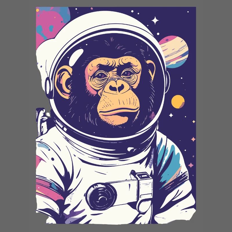 Chimpanzé astronaute dans l’espace