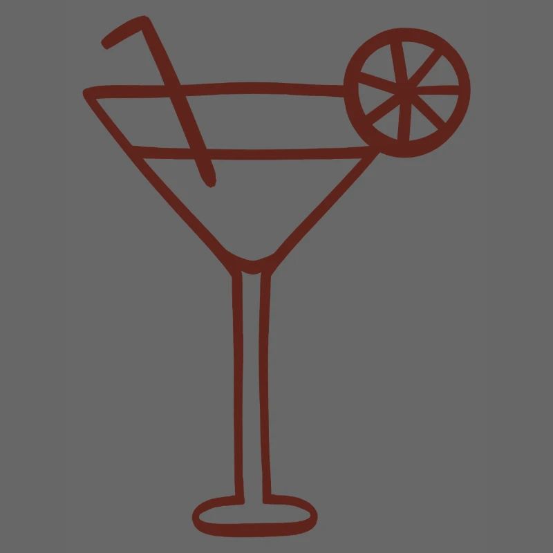 Art de lignes de cocktail minimaliste
