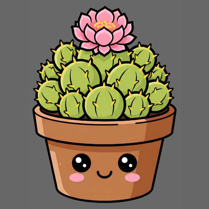 Kawaii Cactus Bloom Pot