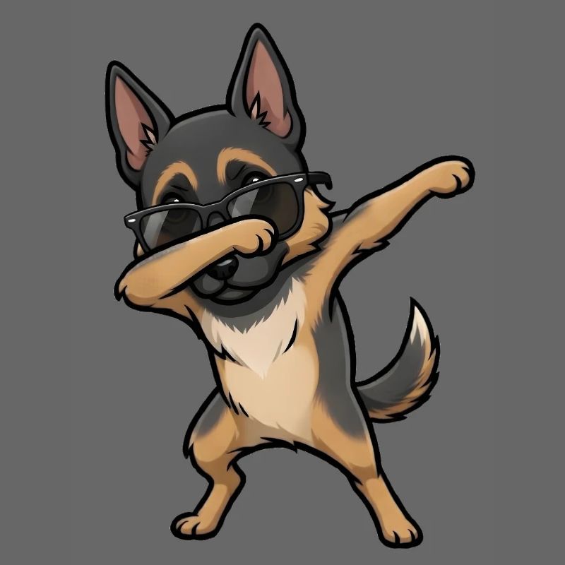 Dabbing Deutscher Schäferhund