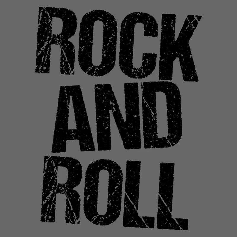 Rock and Roll Distressed Typography Design