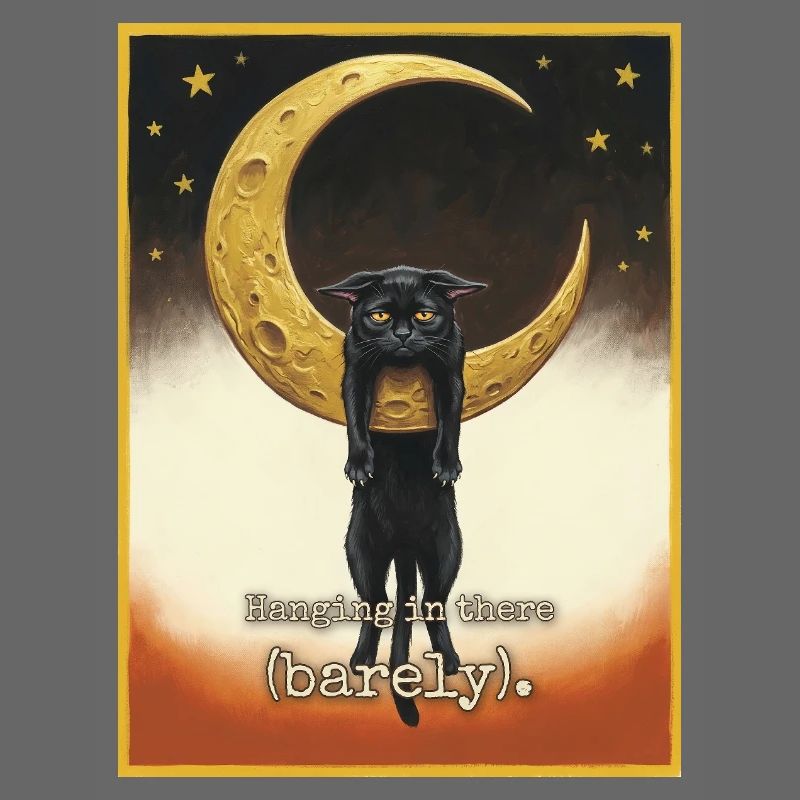 Barely Hanging Cat