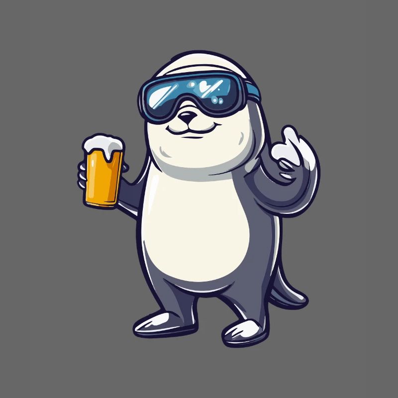 Robbe Tier Apres Ski Bier Comic