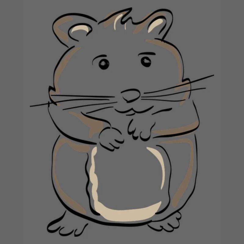 Gezeichneter Hamster - Perfekte Geschenkidee!