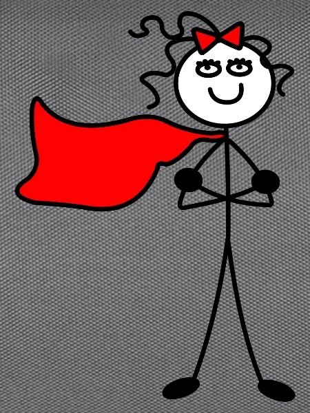 Superwoman oder mit verschränkten Armen