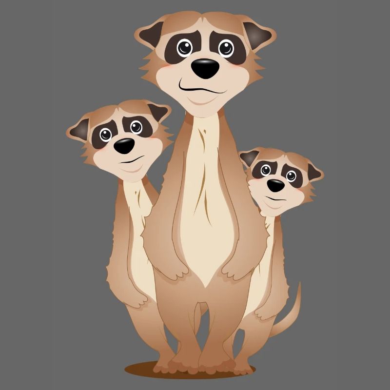 funny meerkat group with cuddly factor
