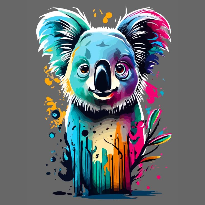Koala Farbenfroh - Koala Bär Australien Beuteltier