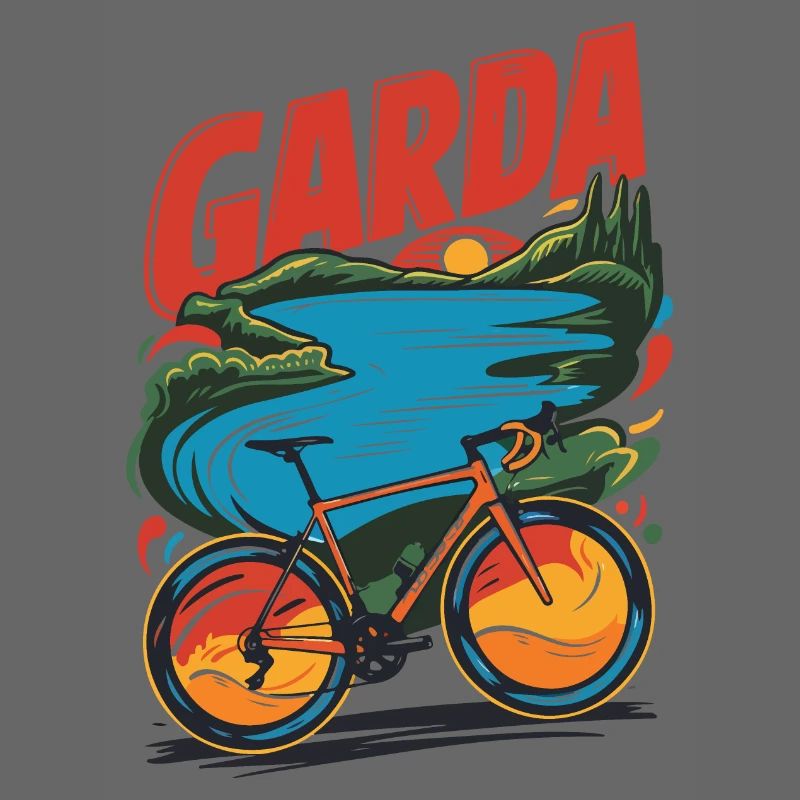 Conception de vélo panoramique du lac de Garde