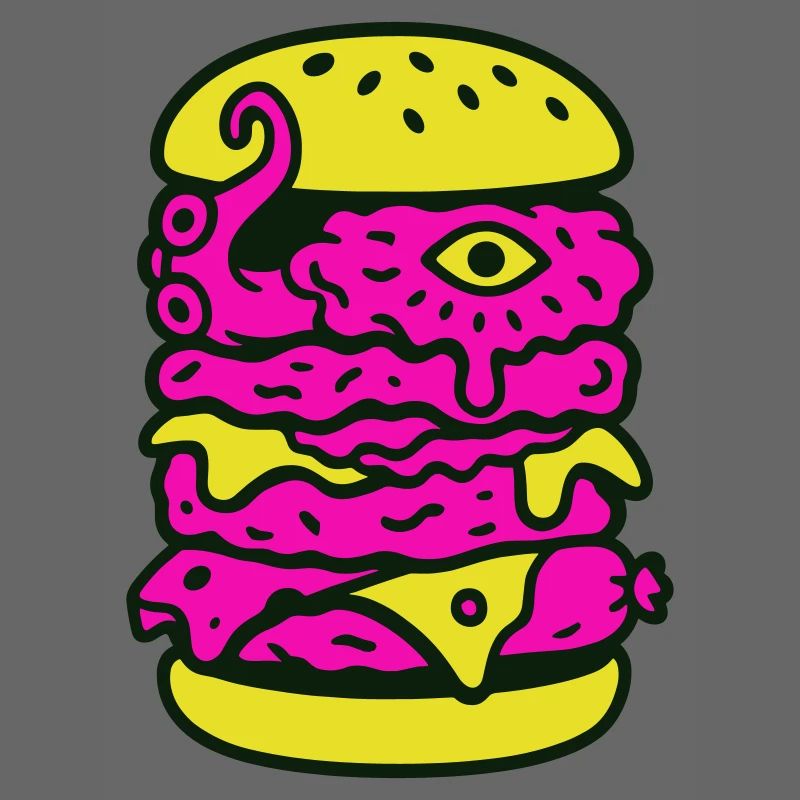 Monster Burger dans le style Pop Art
