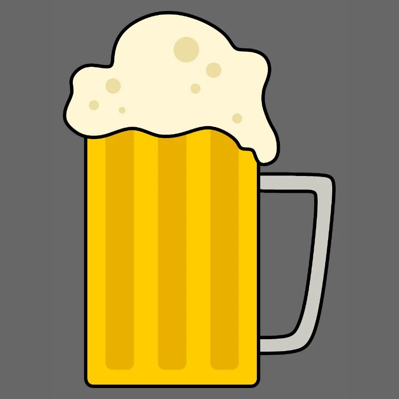 Illustration de chope de bière mousseuse