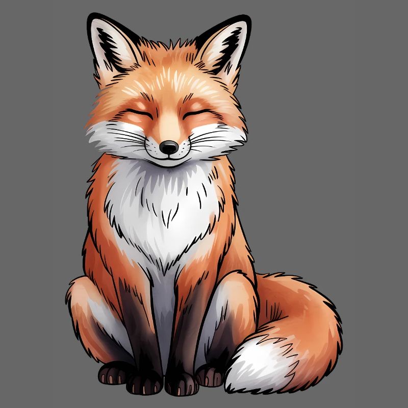 Fuchs sitzend