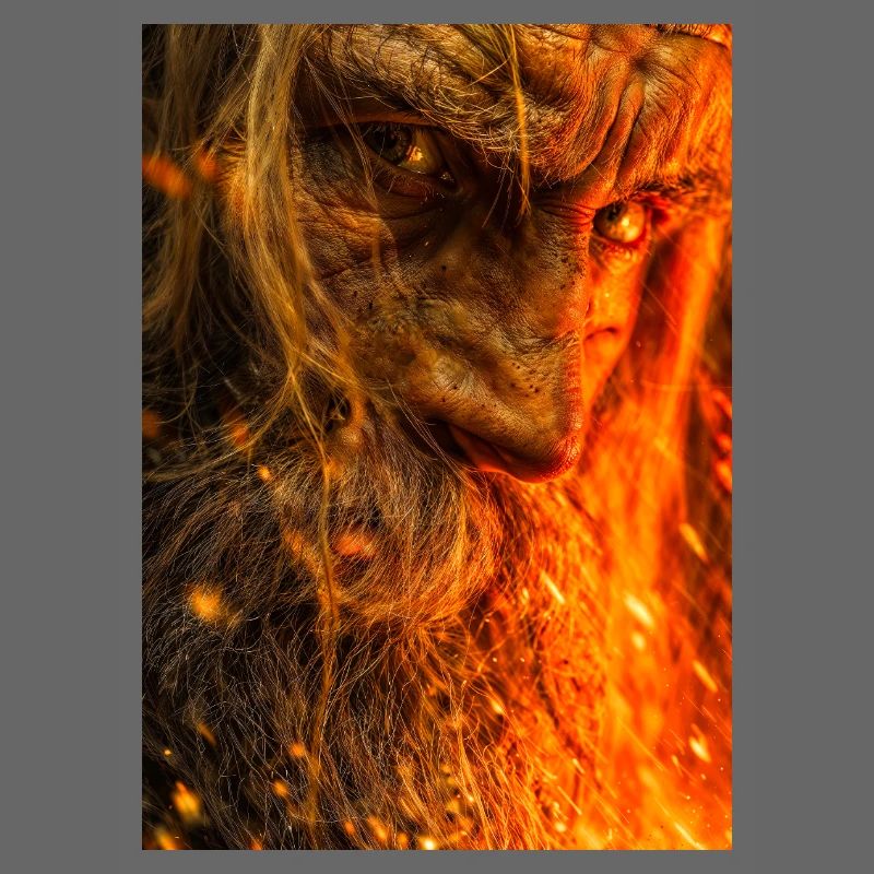 Fiery Ember Warrior Portrait