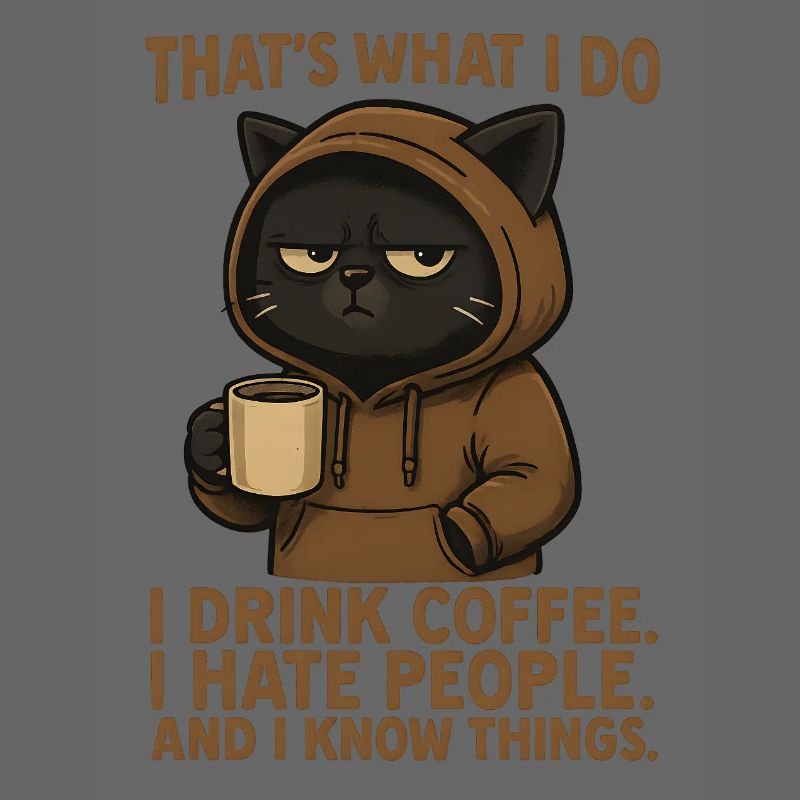 C’est ce que je fais, je bois du café Kaffee Katze
