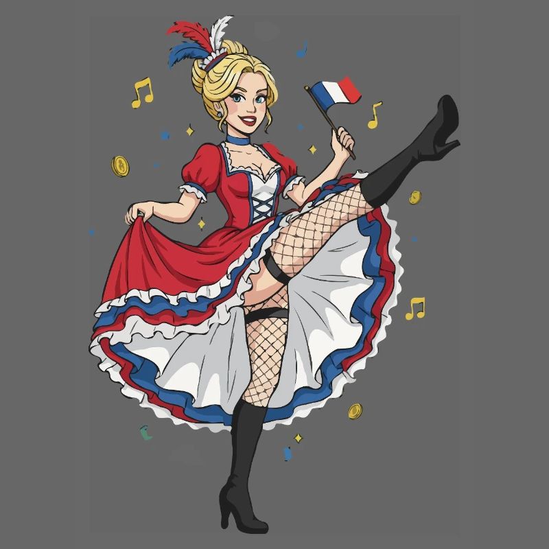 Can dancer drapeau français