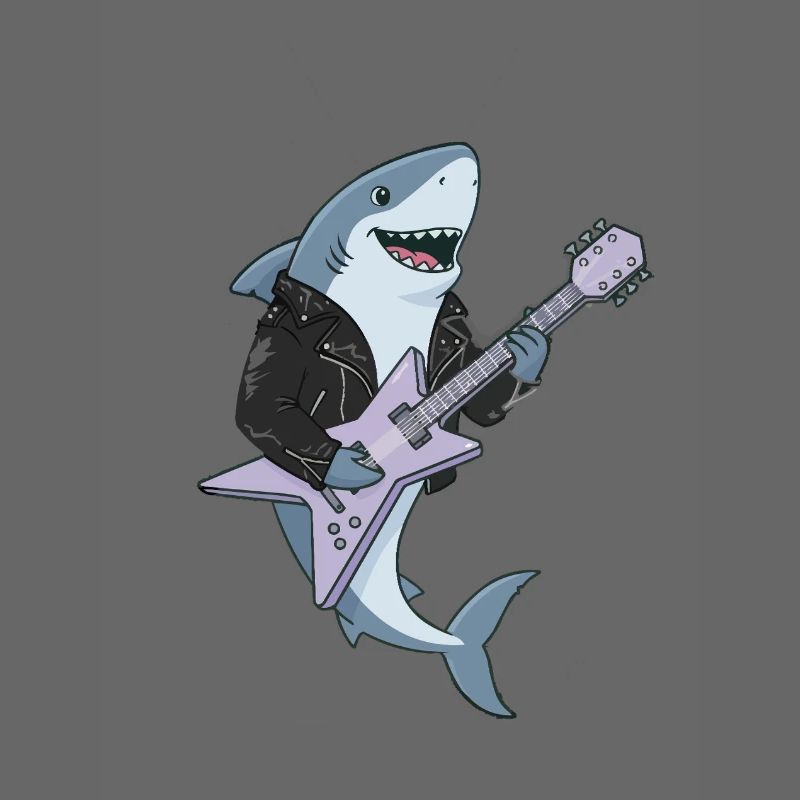 Shark Rocker mit E-Gitarre