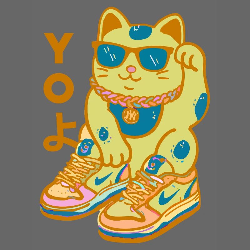 Chat Kawaii Sneakerhead Bling