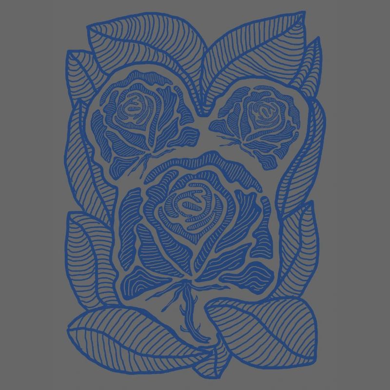 Fleur de filigrane de rose bleue