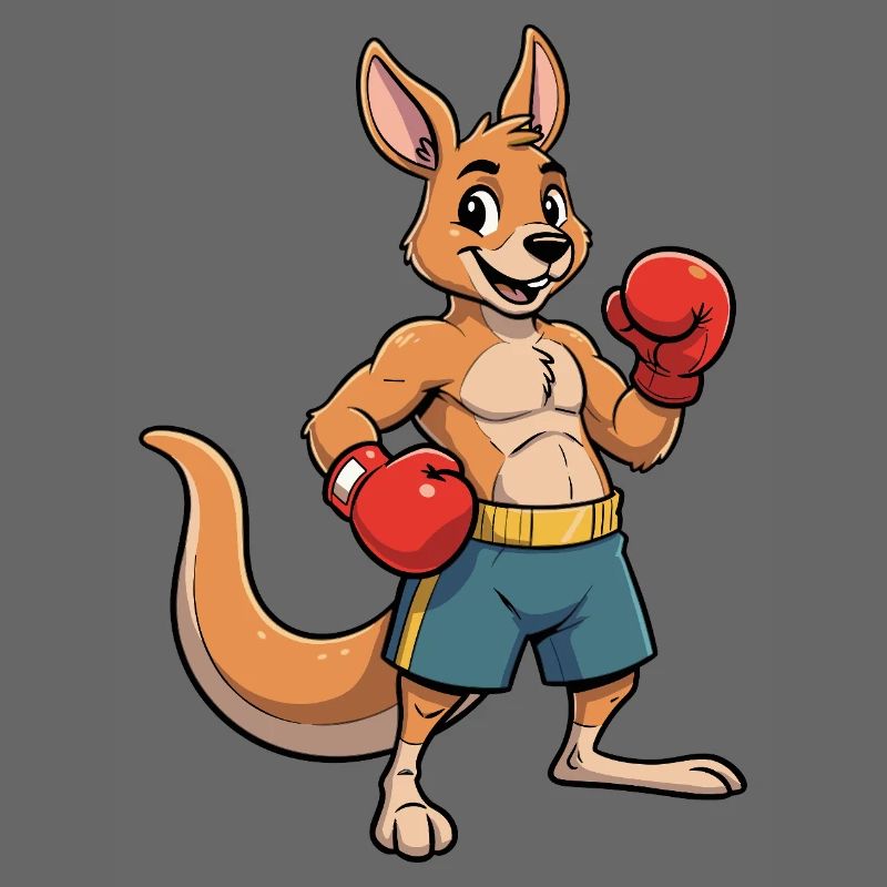 Känguru Boxer Cartoon