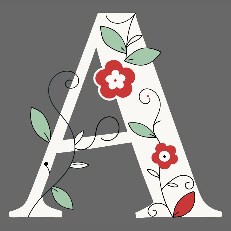 Letter A Monogram Retro