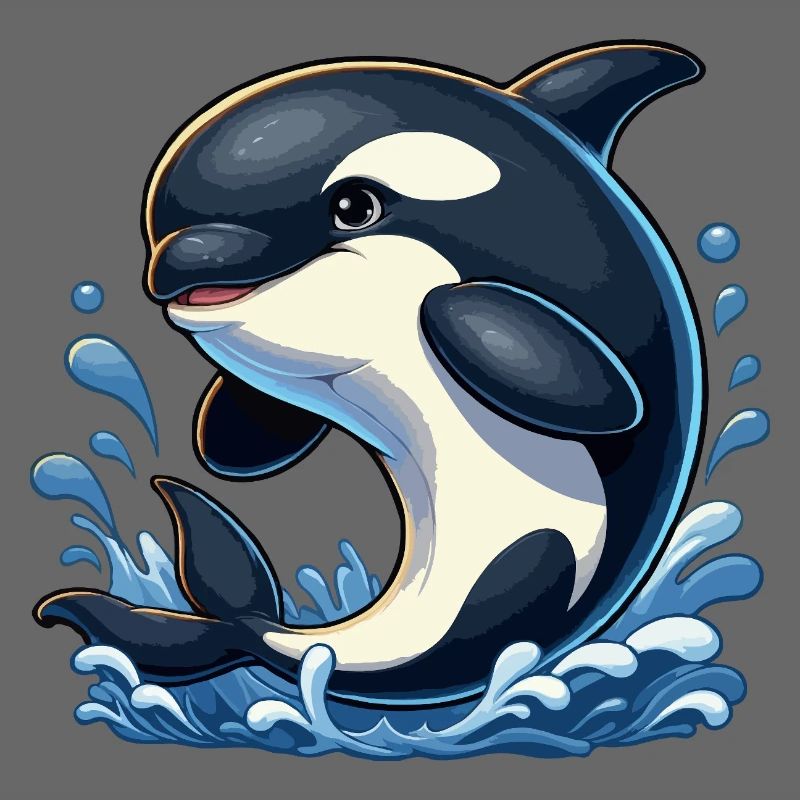 Orca springt