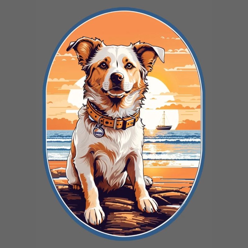Hund am Strand
