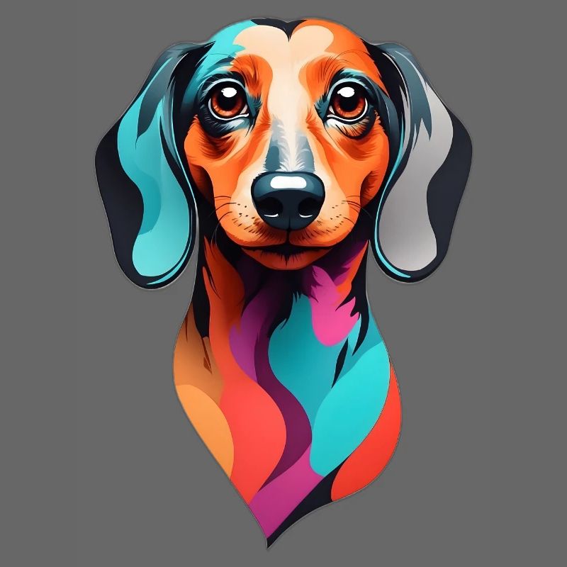 Teckel coloré