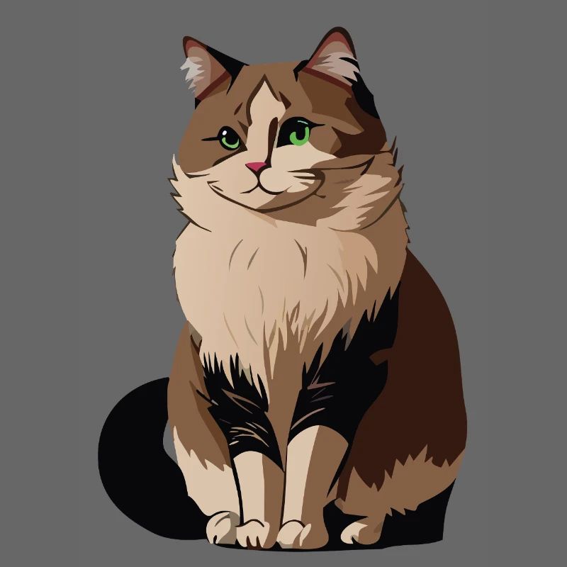 Illustration de style chat d’intérieur mignon