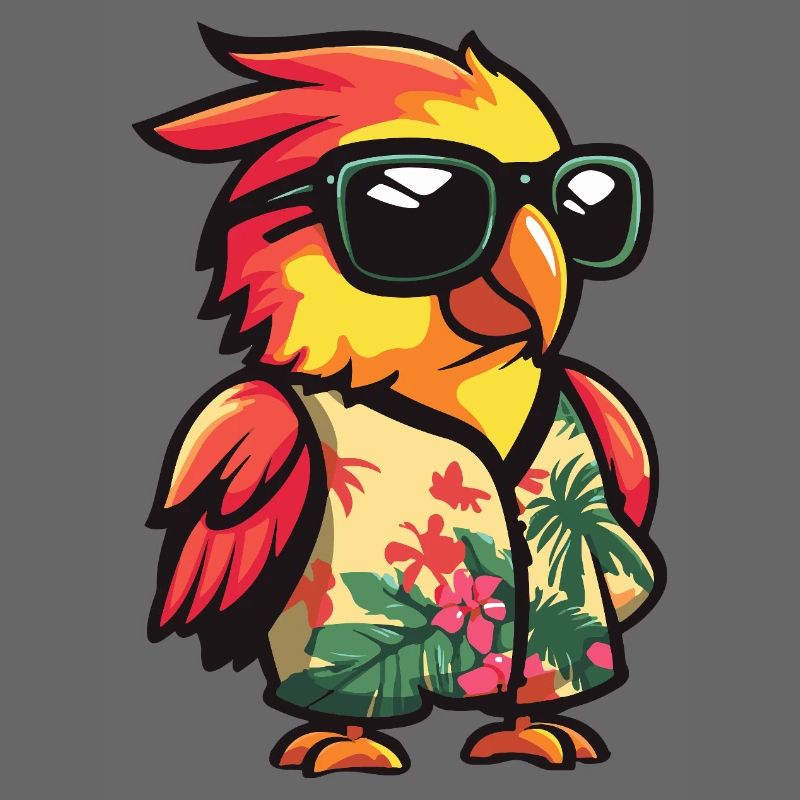 Perroquet Perruche Bande dessinée Vacances