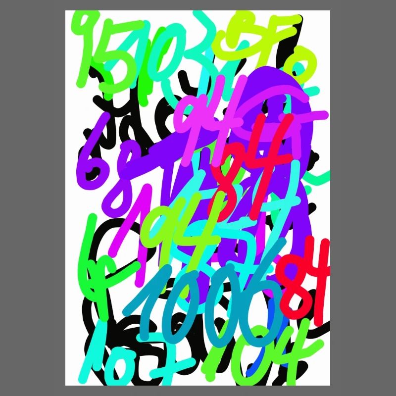 Abstract Colored Number Creation