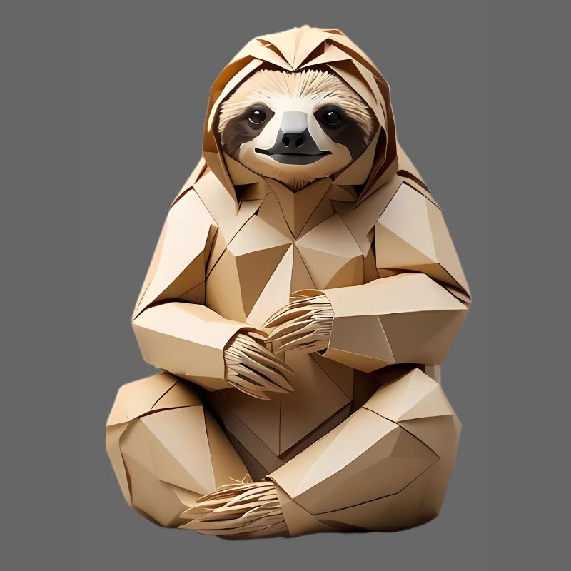 Polygon Sloth Snuggle Design