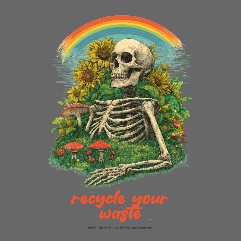Recycle Your Garbage Garden Skeleton
