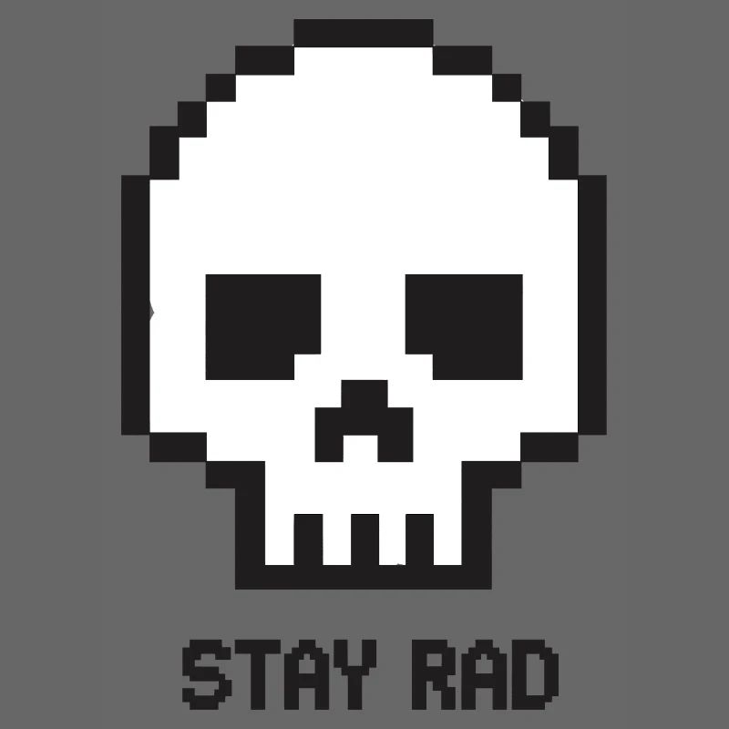 Pixel-Schädel Stay Rad