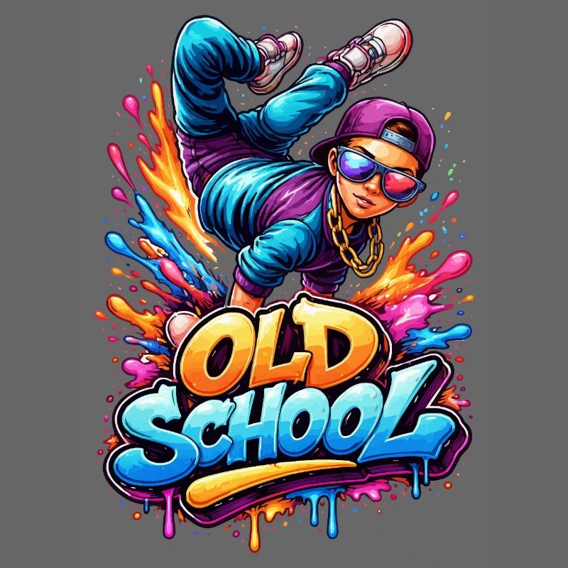 Old School Breakdance Graffiti