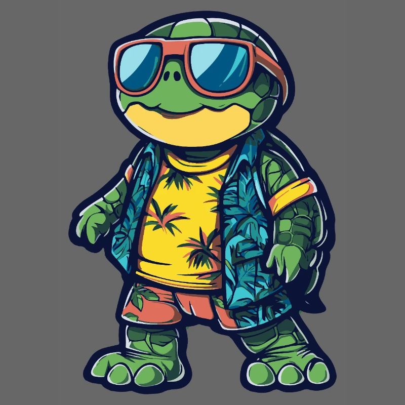 Schildkröte Comic Urlaub