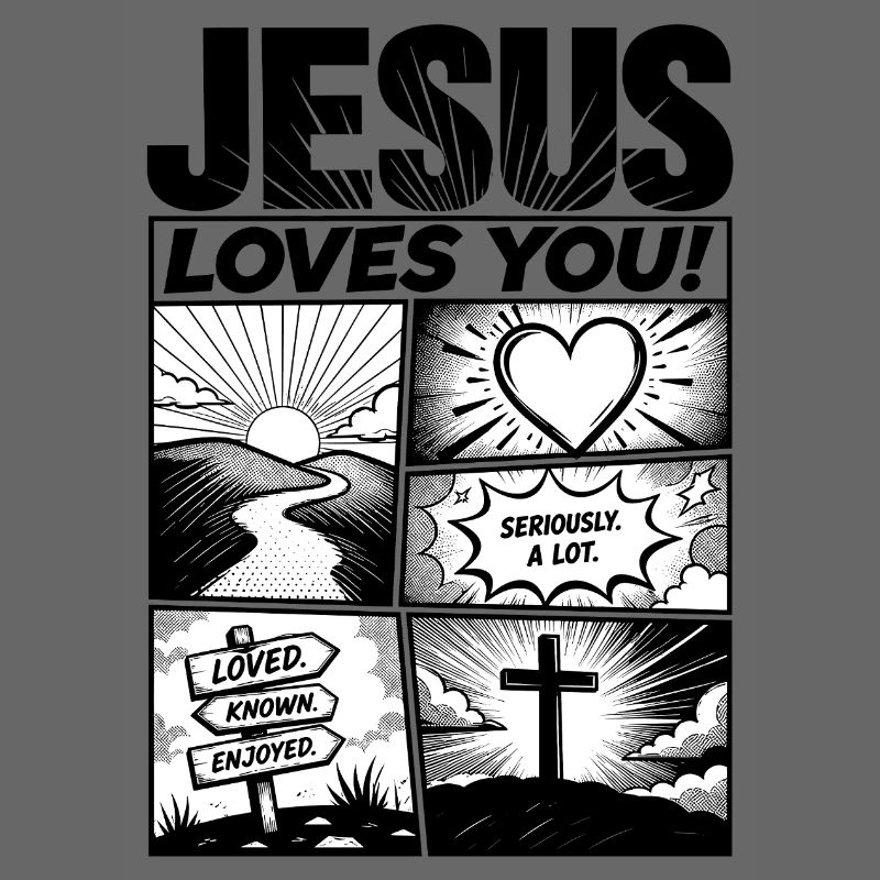 Conception de bandes dessinées « Jésus t’aime »