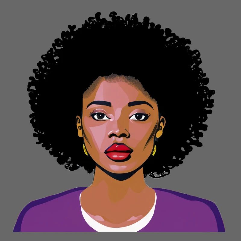 Frau mit Afro