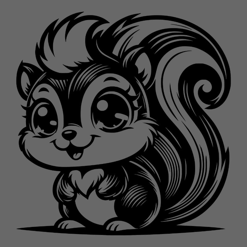 Cute smiling squirrel with huge eyes