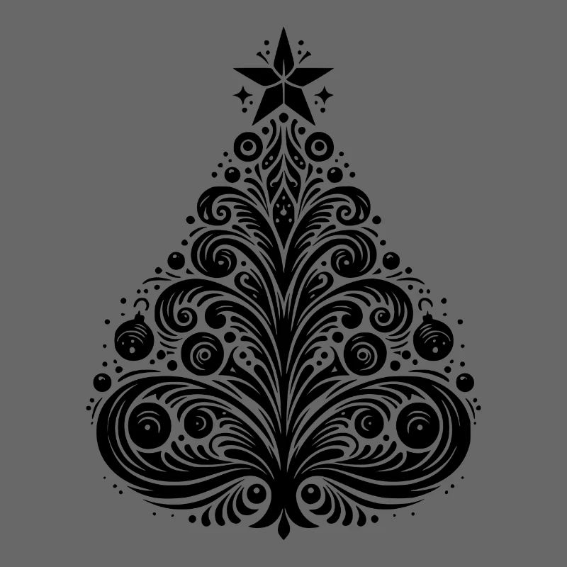 Eleganter Weihnachtsbaum mit Stern