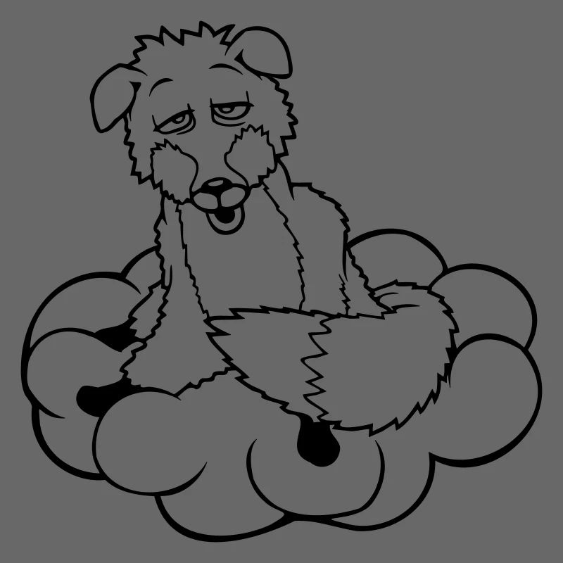 Fox On Cloud Tired Confused Dazed Crazy