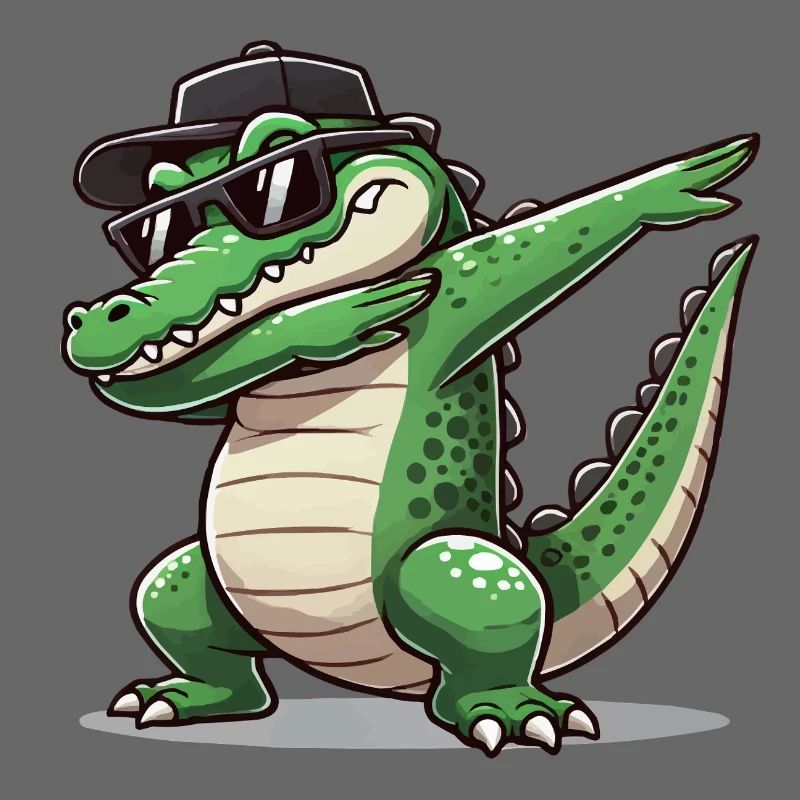 crocodile bande dessinée dabbing