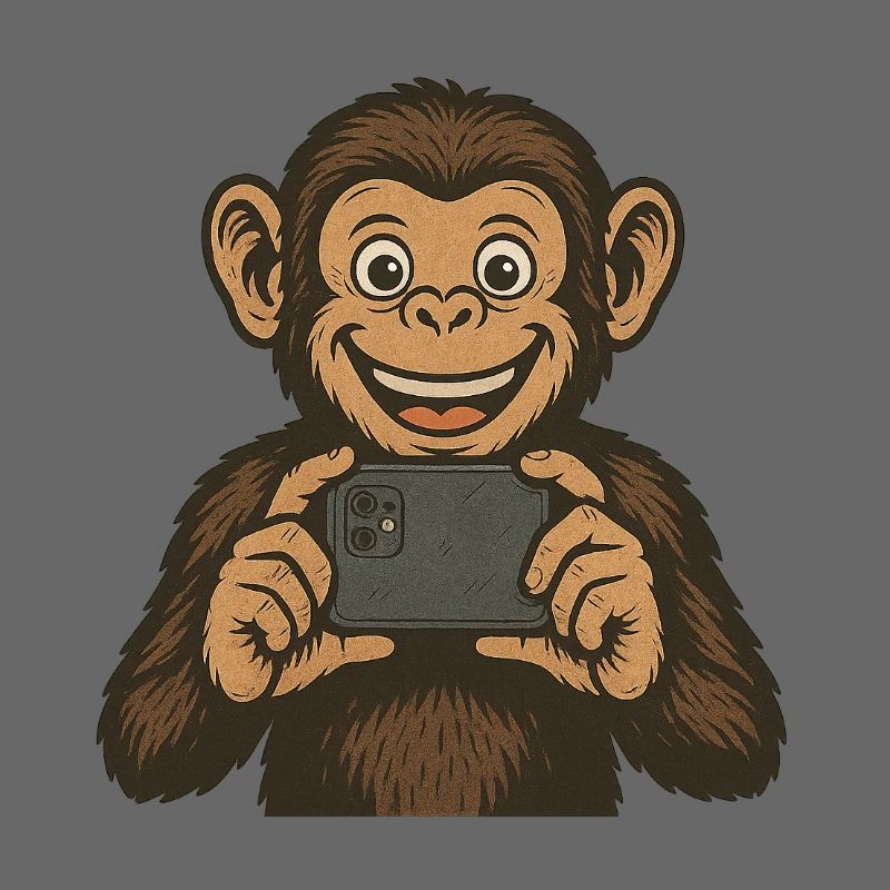 Affe mit Smartphone