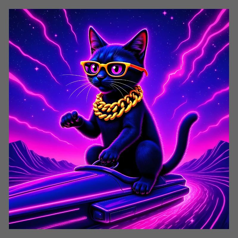 Chat de l’espace - Cool - Cyber ronronnement