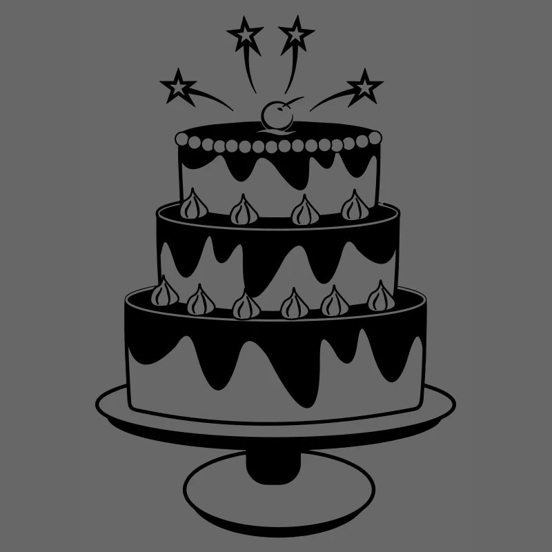 Birthday cake with stars