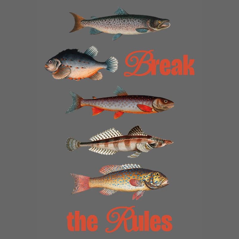 Break the Rules – Retro Fish Art